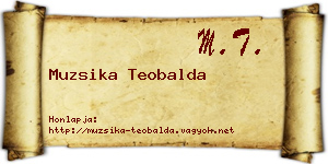 Muzsika Teobalda névjegykártya